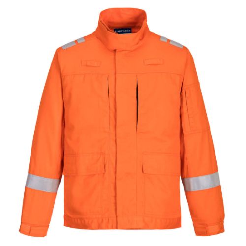 Portwest Bizflame Plus Lightweight Stretch Panelled Jacket Orange Orange